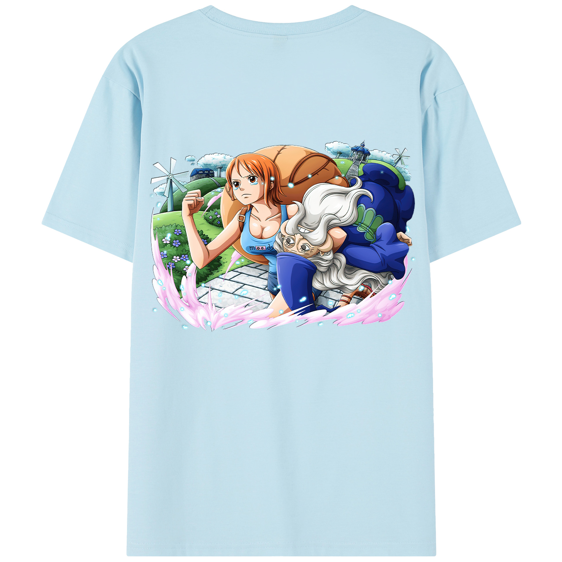 ワンピース ナミ ONE PIECE Nami 綿100％半袖Tシャツ（背面プリント）